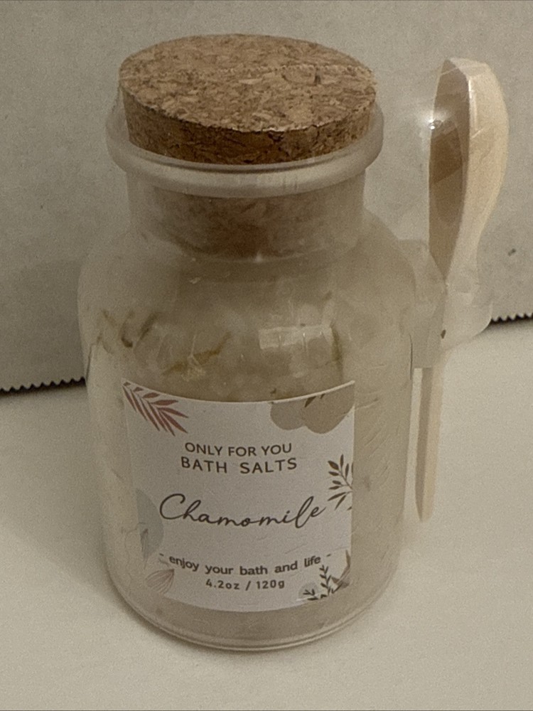 Chamomile Bath Salt 4.2 Oz with Spoon