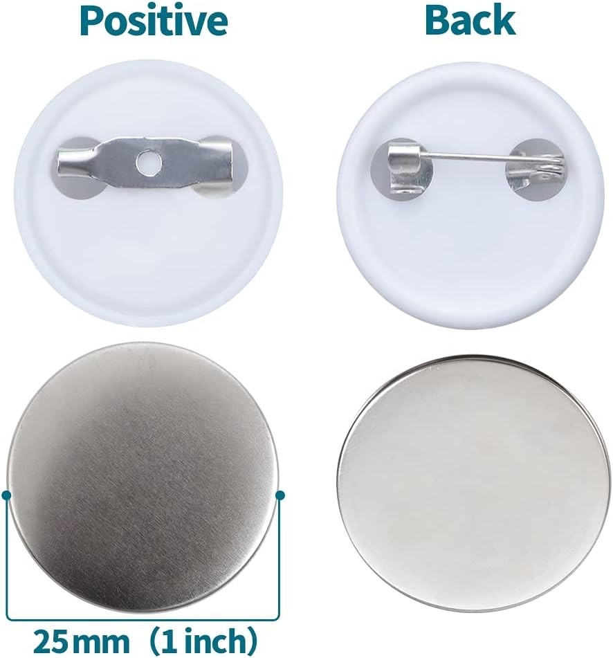 Badge Button Components Pack - 25mm, 500 Sets