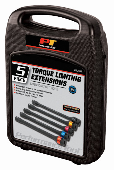 Performance Tool W32903 5-Piece Torque Limiting Extension Tool Set