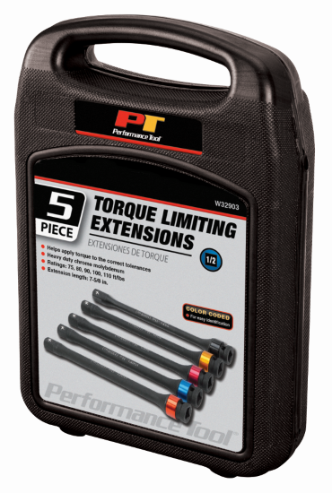 Performance Tool W32903 5-Piece Torque Limiting Extension Tool Set