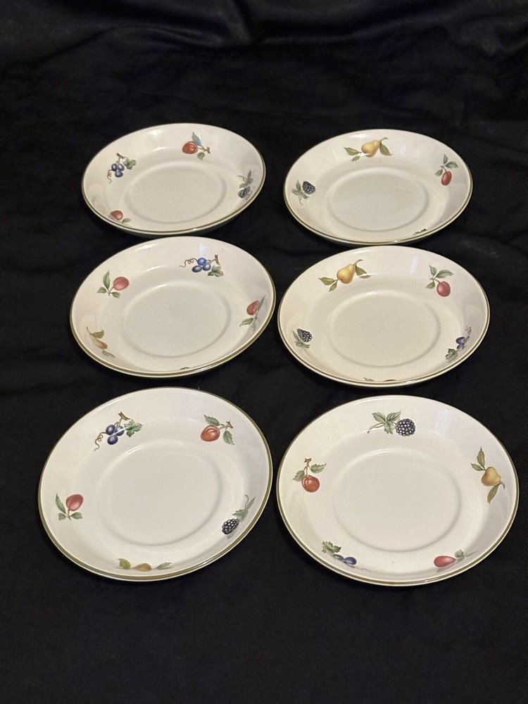 Fruit Sprays sterling (coup shape) pattern by Wedgewood. Setting for 6