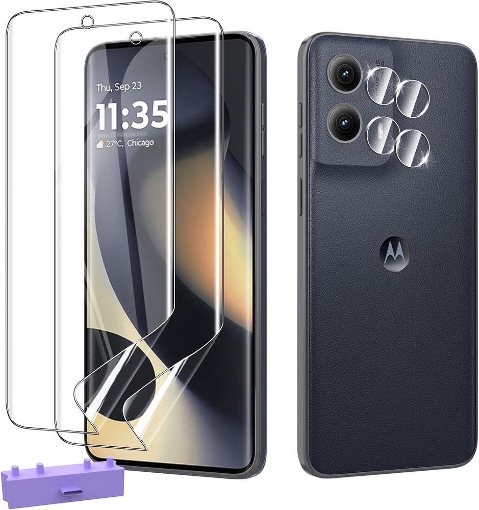 2 Pack Screen Protector & Camera Lens Protector for Motorola Moto Edge 2023/2024