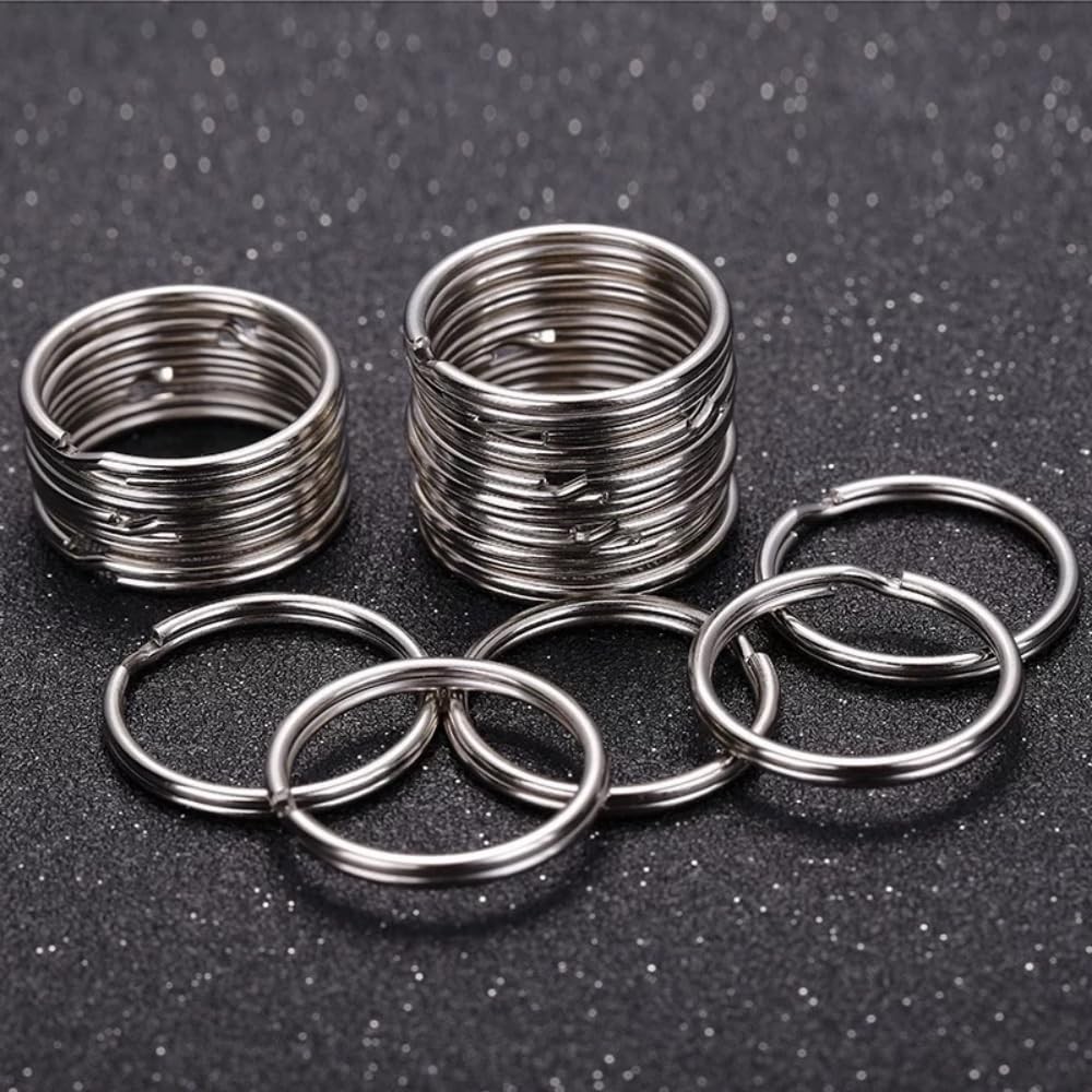 300PCS Split Key Rings, Rings Bulk for Keychain and Crafts, 1 inch silver