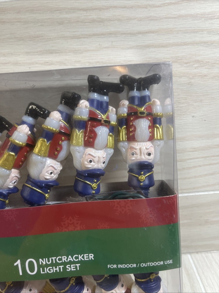 KURT ADLER 10 Nutcracker LIGHTS NOVELTY SET 10 Light Christmas Set