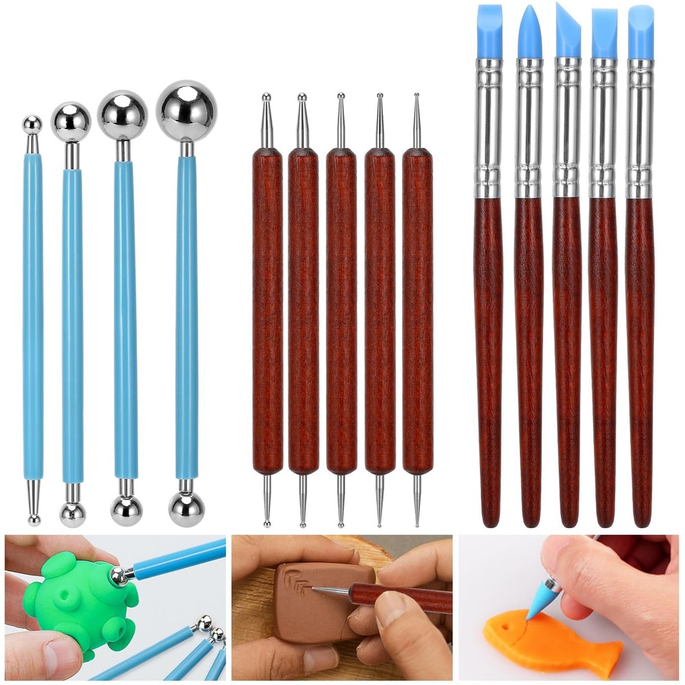 42pcs Pottery Tools, Clay Tools, Sculpting Tools, Pottery Kit, Dry Clay Tools...
