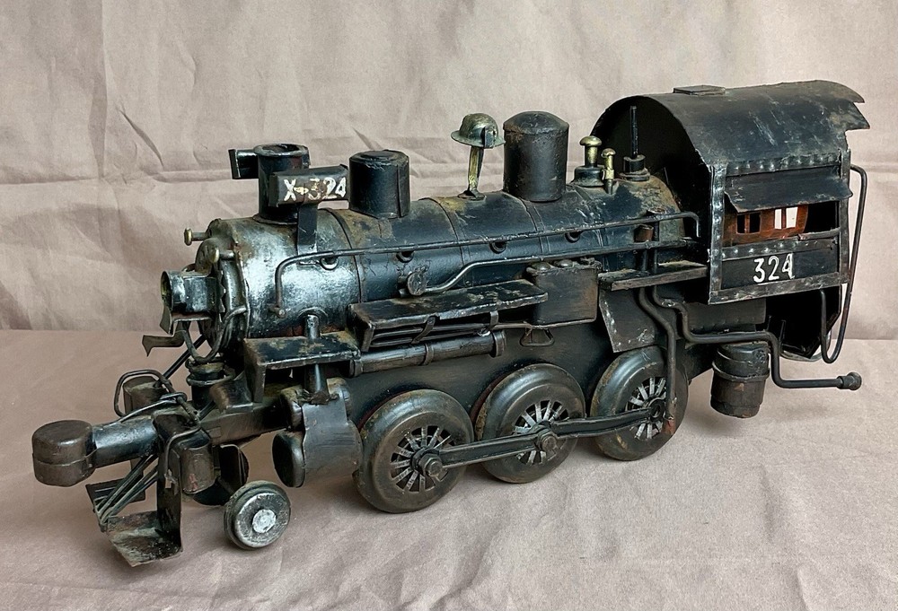 Handmade Distressed Vintage Union Pacific X324 Metal Model Display Train