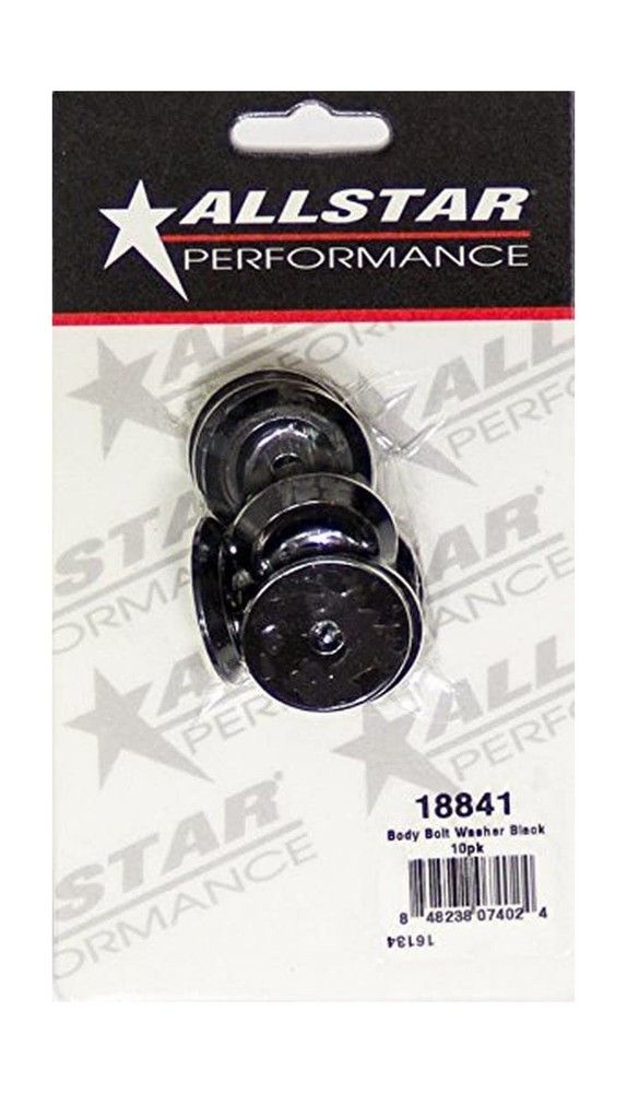 Allstar Performance ALL18841 Body Bolt Washer Black10pk Pack of 10