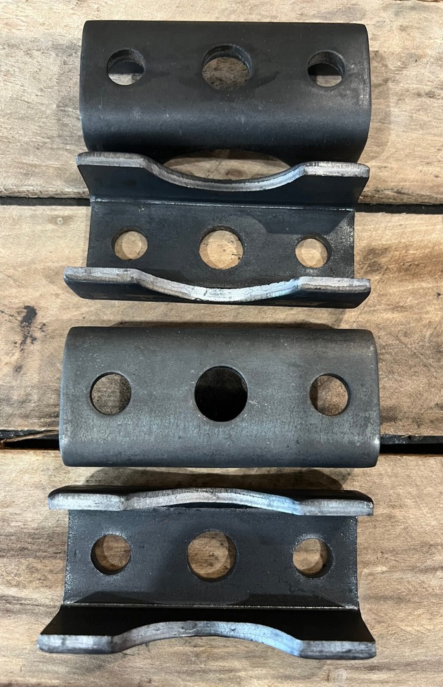 (4) Trailer axle spring perch seat for 2-3/8" 3500# Round axel tube mount 3.5K