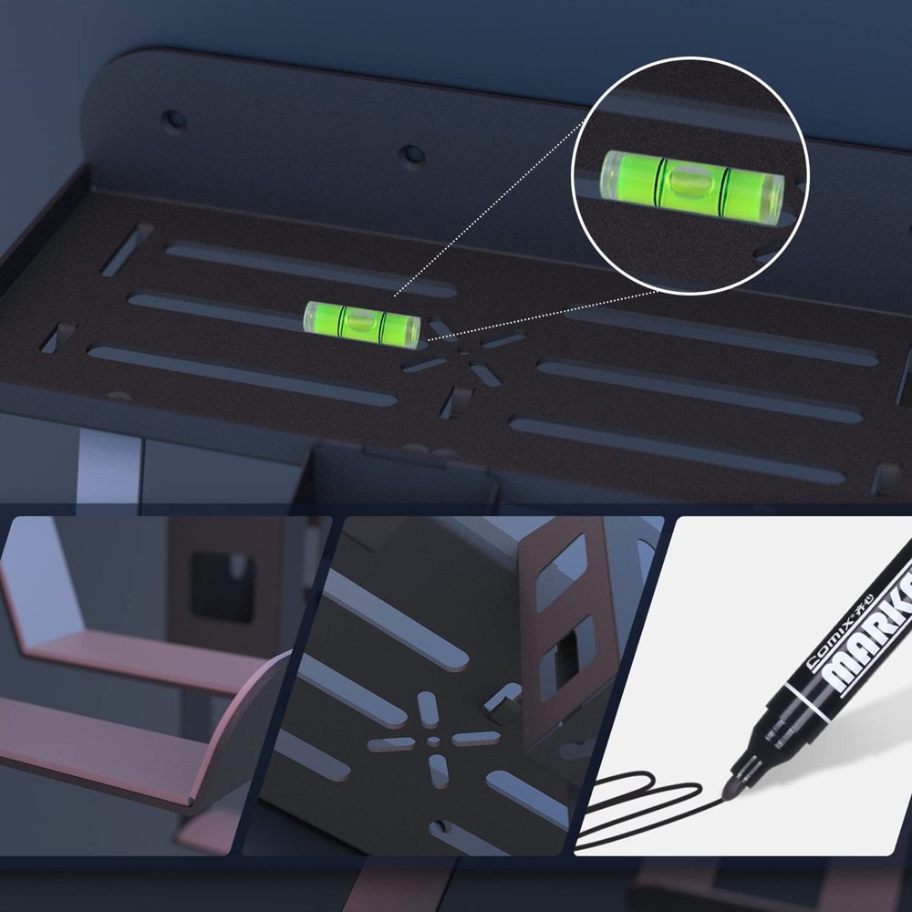 For PS5 Accessories Console Wall Mount W/Controller Headset Hanger Charge Cable