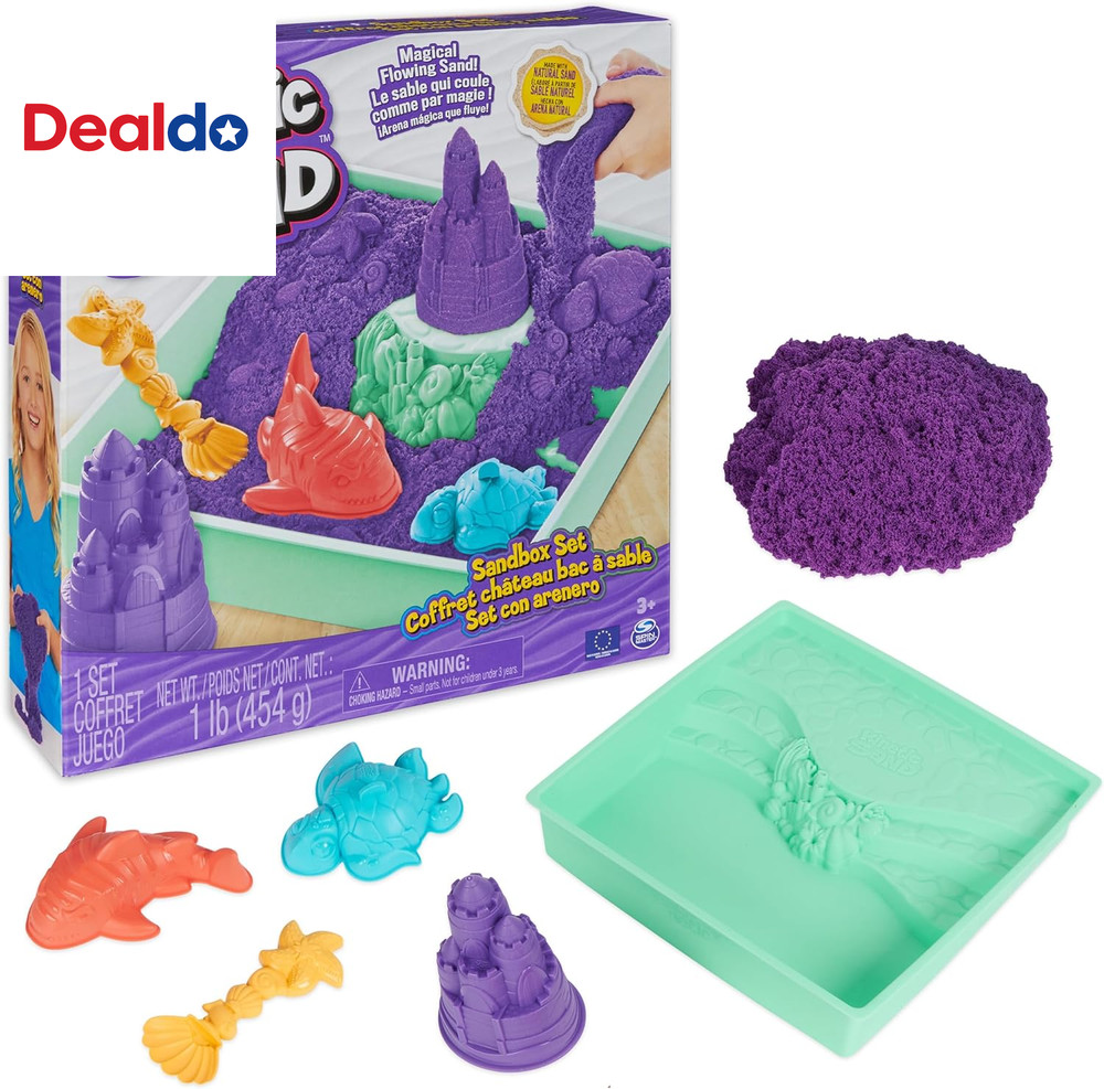 , Sandbox Set, Creative Easter Gifts, Includes 1Lb Purple Moldable Play Sand, 4