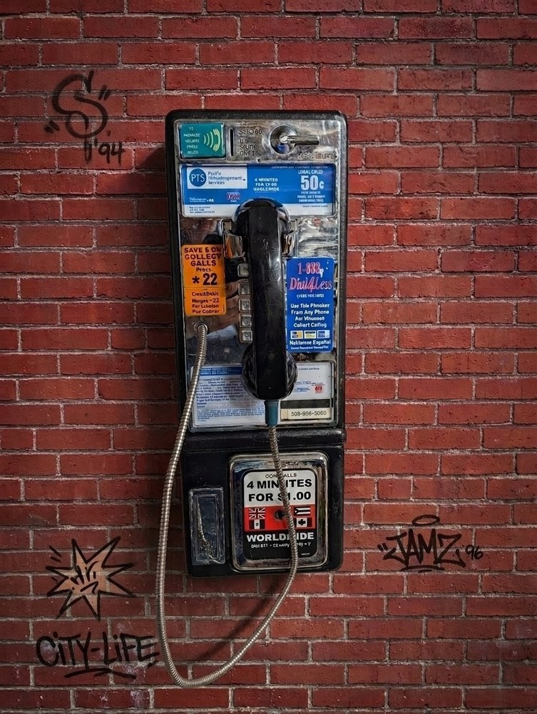 COMPLETE WORKING REAL PAYPHONE CONVERTED TO REGULAR PHONE!! READ!!