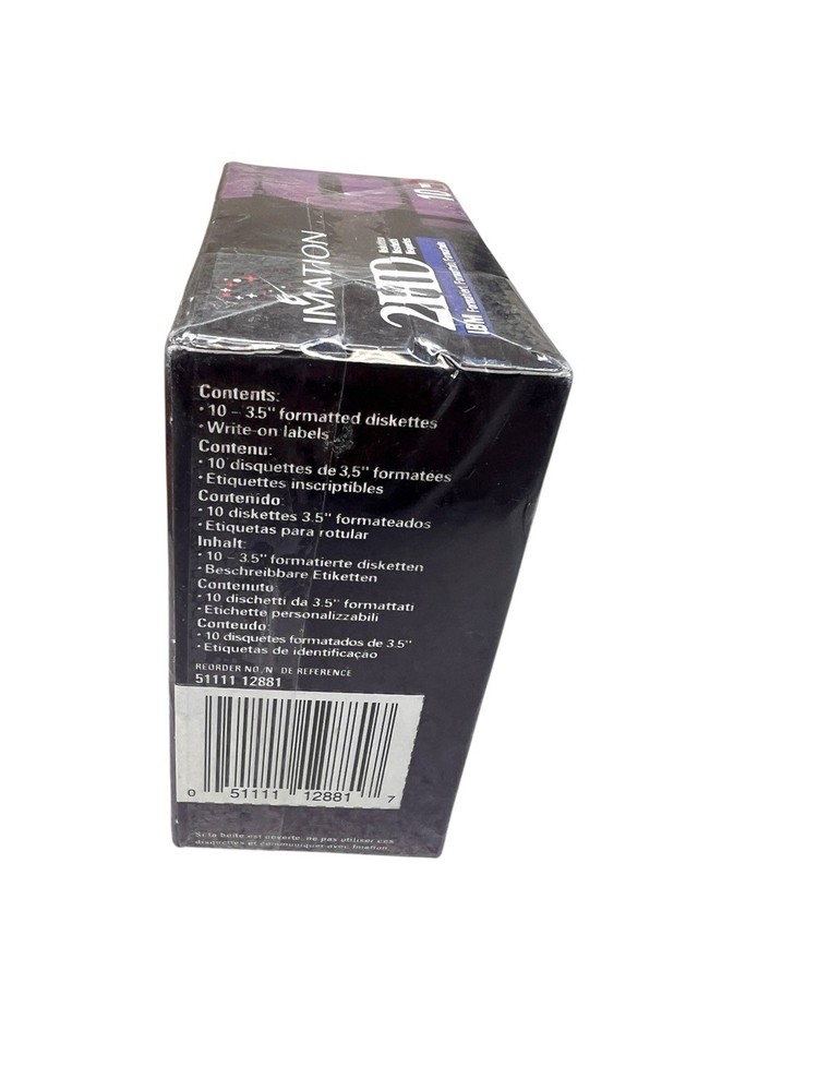 Genuine Imation IBM Formatted 2HD 1.44 Diskettes (10 Pack)