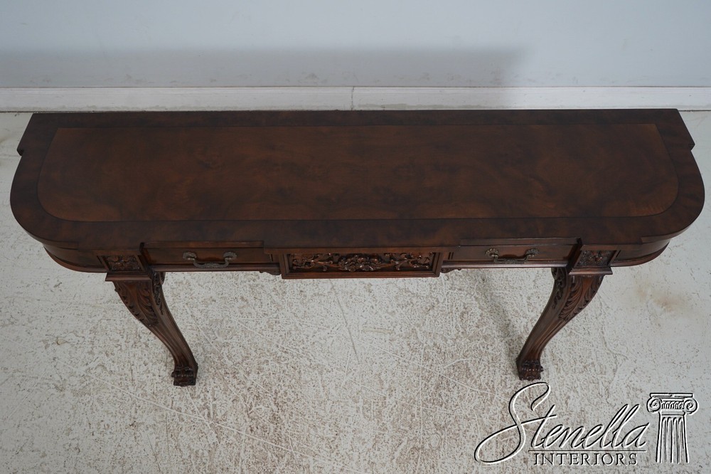 L67384: KARGES Georgian Style Walnut Console Table Sideboard