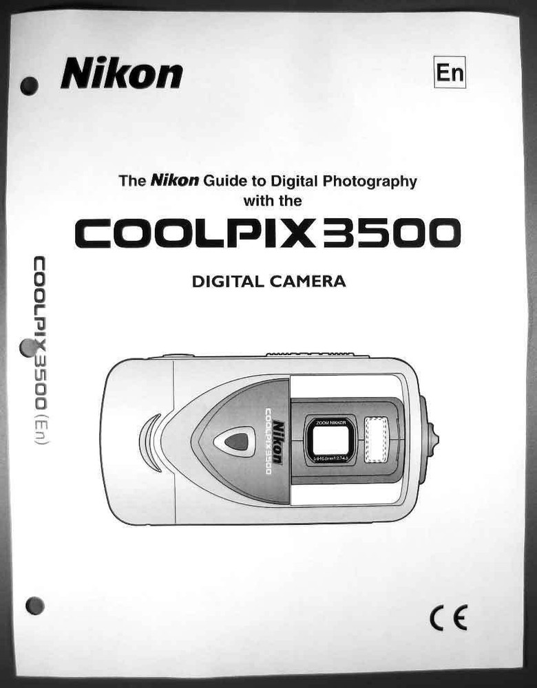 Nikon CoolPix 3500 Digital Camera User Guide Instruction  Manual