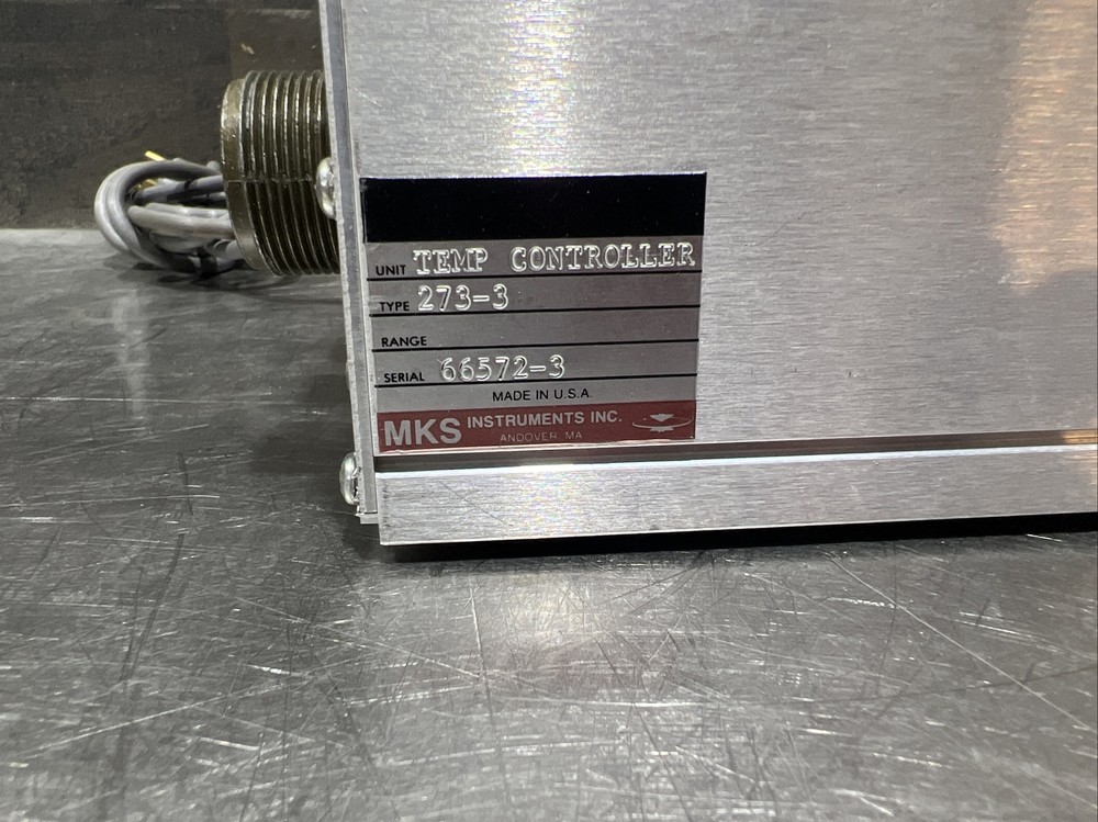 MKS INSTRUMENTS TYPE 273-3 TEMPERATURE CONTROLLER. Offered for parts to repair.