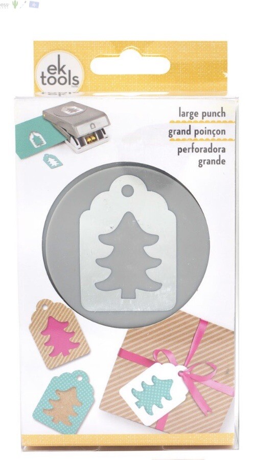 Ek Tools Christmas Tree Gift Tag Double Punch New & Unused