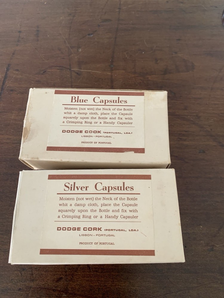 Blue & Silver Vintage Capsules ( Covers) For Bottling Corks Dodge Corks