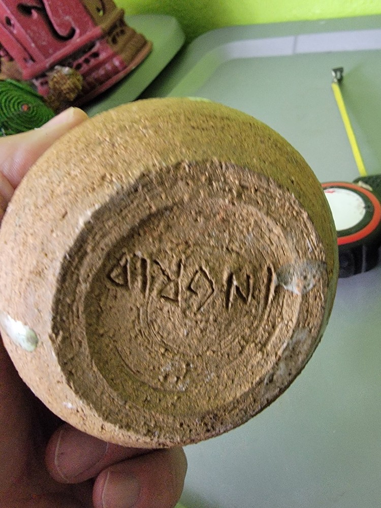 Hand Made Pottery Jar With Lid Brown Clay