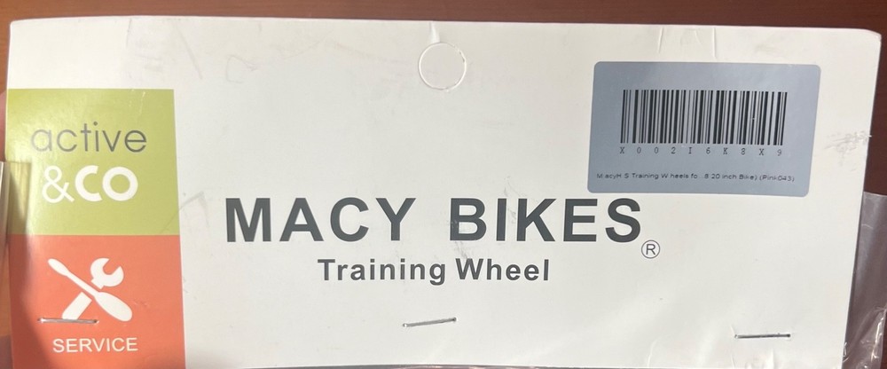 Macy Bikes Training Wheels w/Hardware “New”