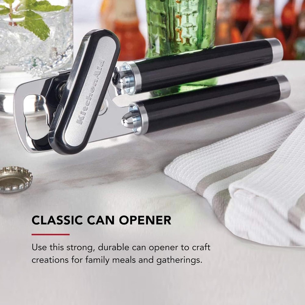 KitchenAid Classic Multifunction Can Opener and Bottle One Size, Black