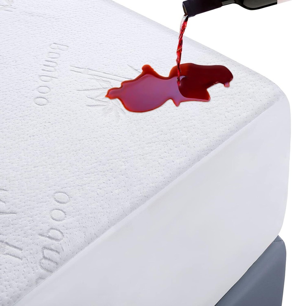 Cooling Bamboo Waterproof Mattress Protector Fitted Deep Pocket Fit 6"-18" Cover