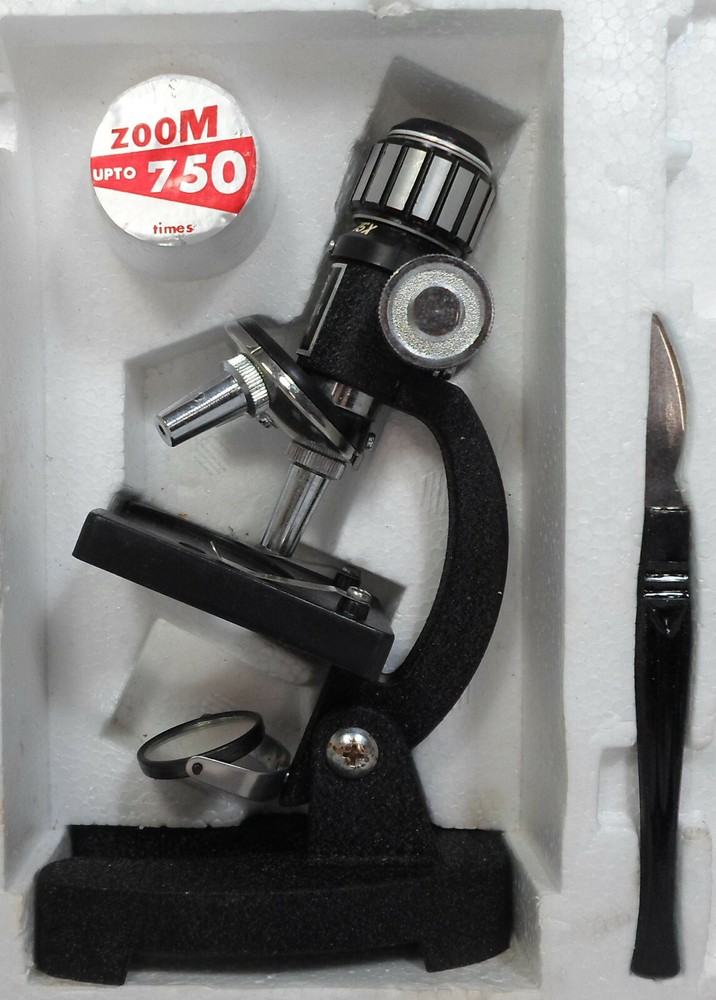 OPTICRAFT SNS VTG 1976 3 TURRET MICROSCOPE & ILLUMINATOR INCOMPLETE NOT WORKING