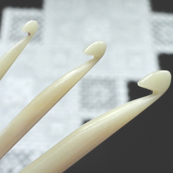 Set of 3 Grab & Hook Tools - Carved Bone