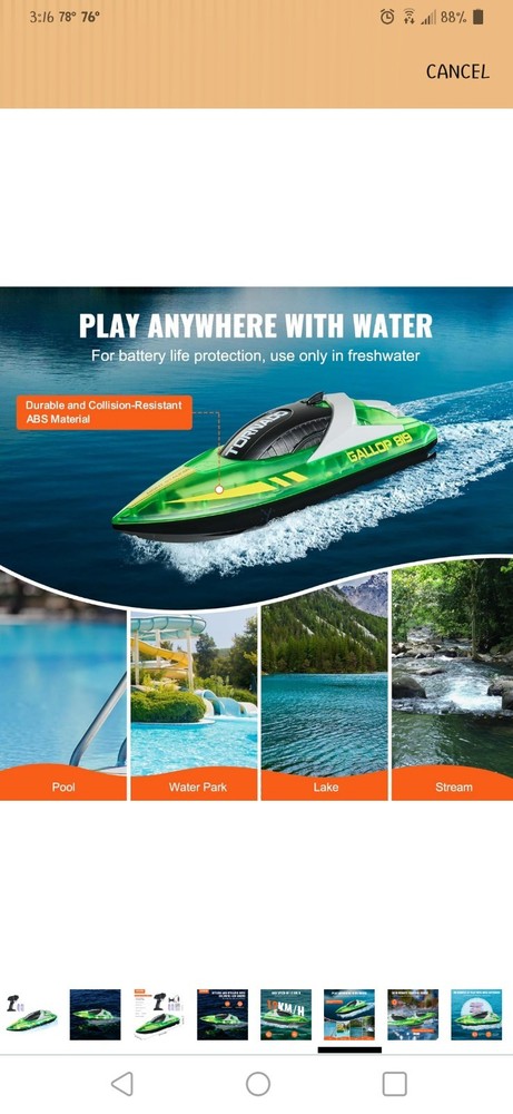 Remote Control Boat With LED Light