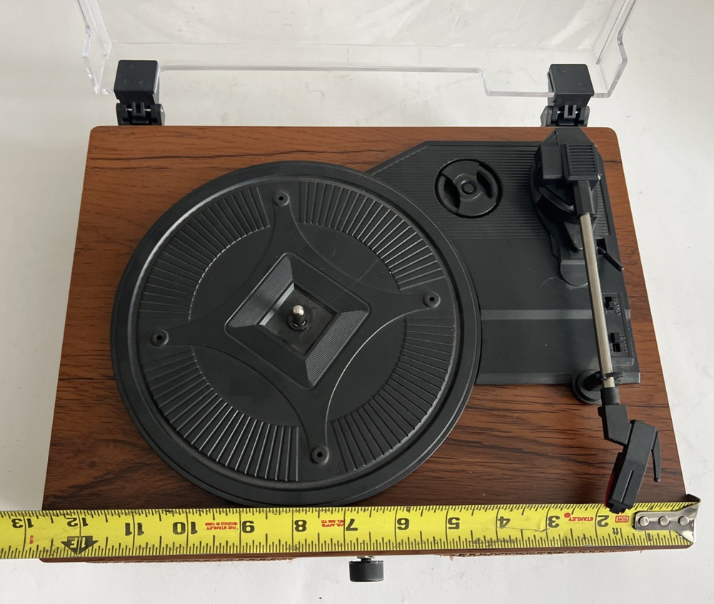 Udreamer Bluetooth Record Player Turntable 3 Speed Mahogany Tested