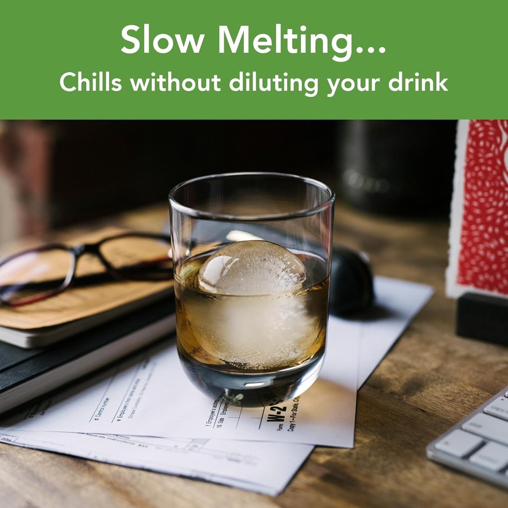 Elegant Ice Sphere Makers – Stackable, Dishwasher Safe, and Effortless to Use