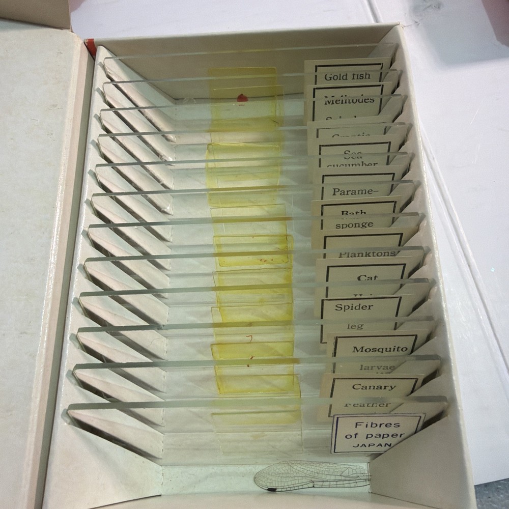 Vintage Monolux Microscope W/ Case And Slides Model 6120