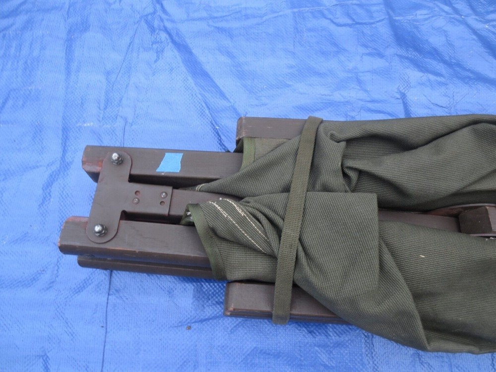 50s Vintage Military Folding Wood Cot