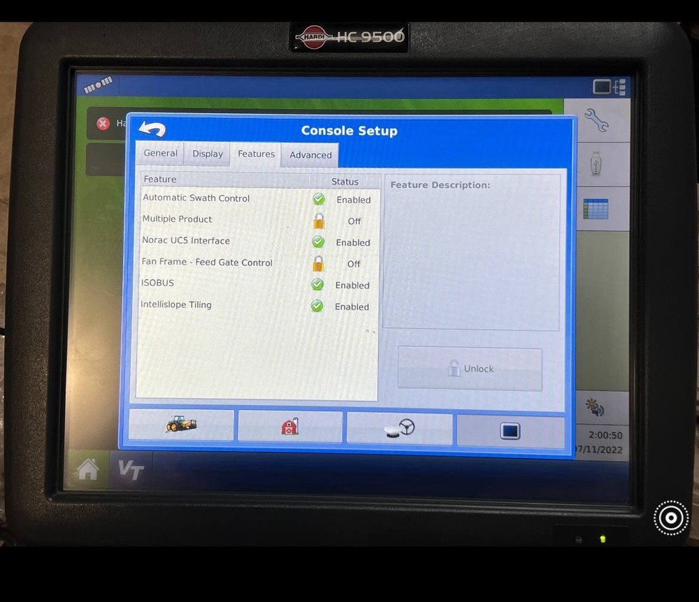 Ag Leader Hardi HC 9500 Unveil GPS Display Controller