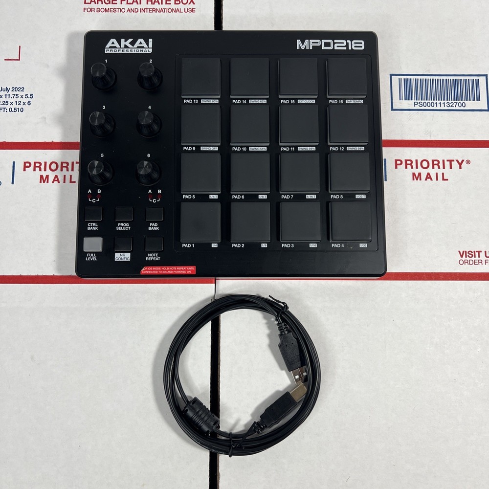 Akai Professional MPD218 USB MIDI Pad Controller + NEW USB - SAME DAY - WARRANTY