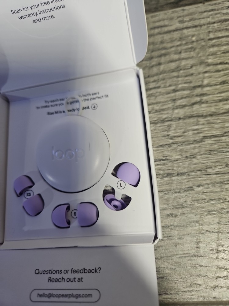 Loop Quiet 2 Ear Plugs For Noise Reduction - 14dB - Color - Violet - Open Box