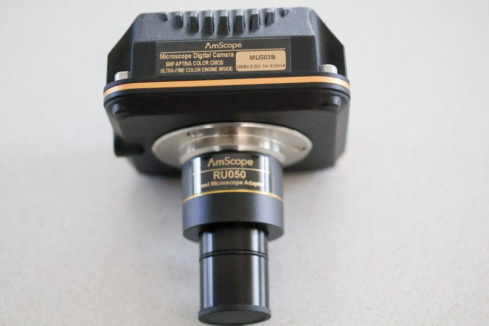 AmScope MU503B 5MP USB Microscope Camera - Full Kit, Original Box, 10 months old
