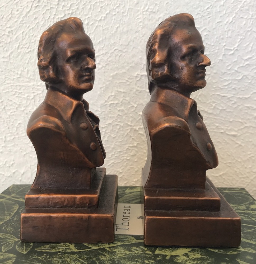 Mozart Galvano Bronze Bookends, Rare