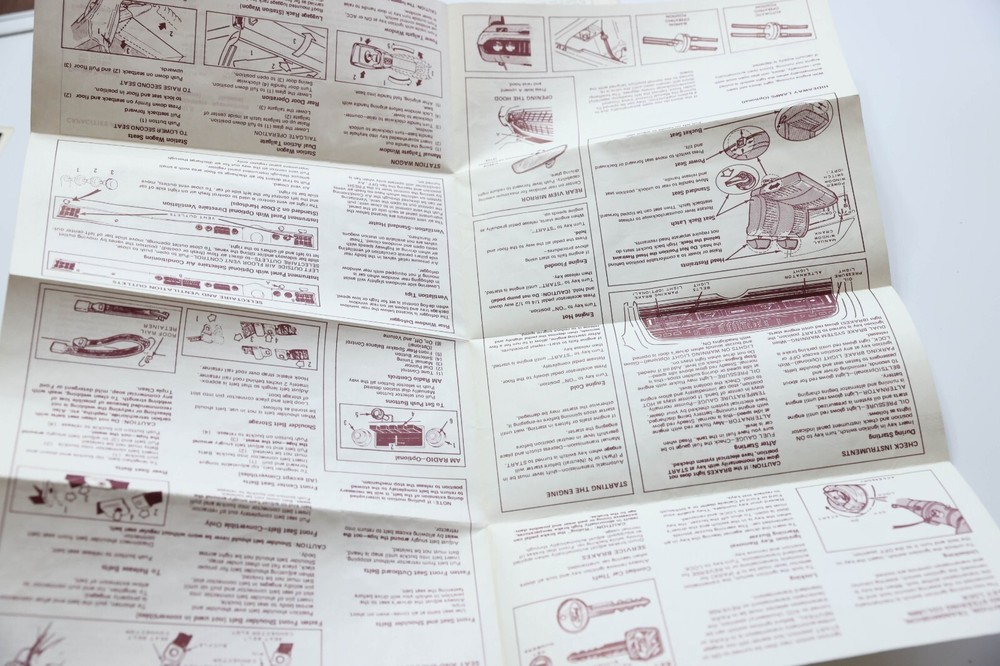1971 Ford Torino Operating Features Foldout Glovebox Original First Printing