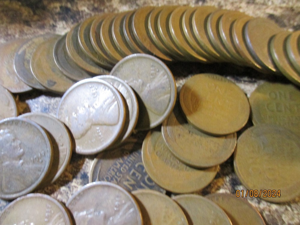 1917-D LINCOLN WHEAT CENT ROLL GOOD + PP