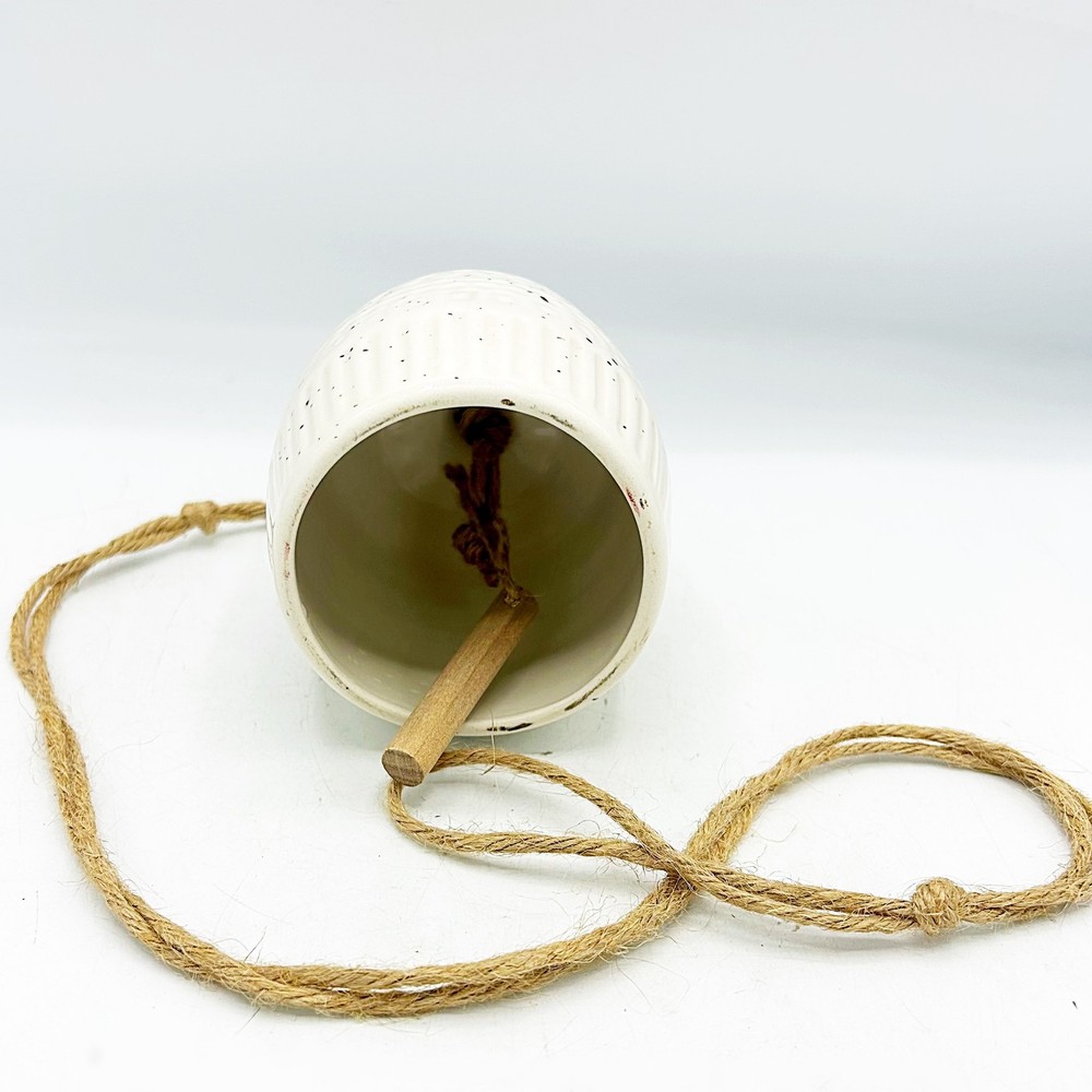 Natural Ceramic Bell Long Hanging Decor