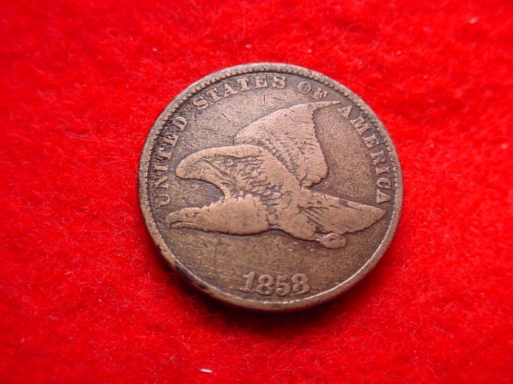1858 FLYING EAGLE CENT GREAT CENT!!   #195