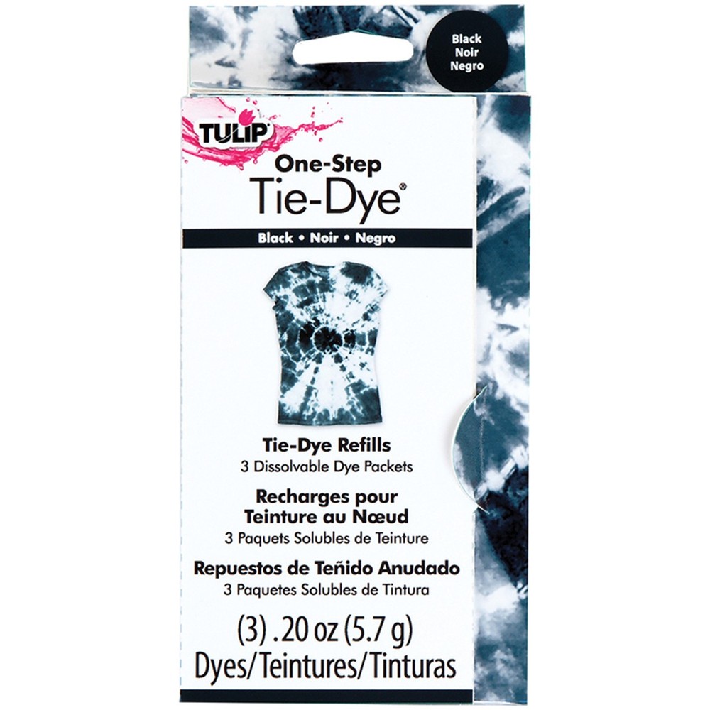 Tulip One-Step Tie-Dye Refill .13oz 3/Pkg-Black