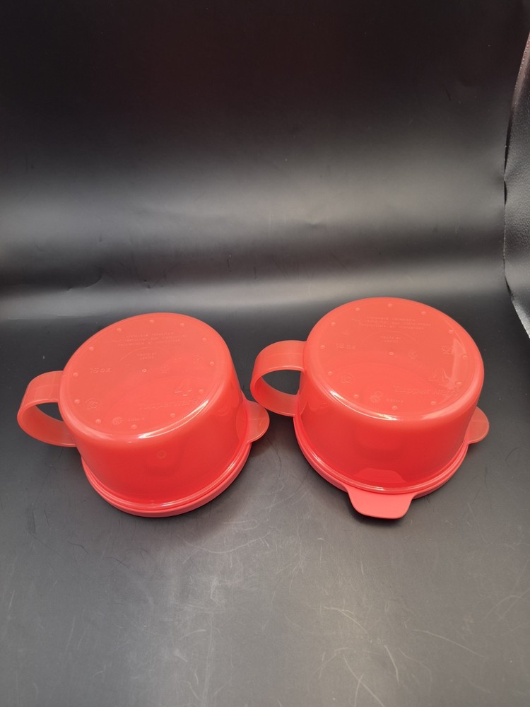 Tupperware CrystalWave Plus Soup Mugs