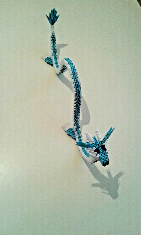 3D origami Asian Dragon