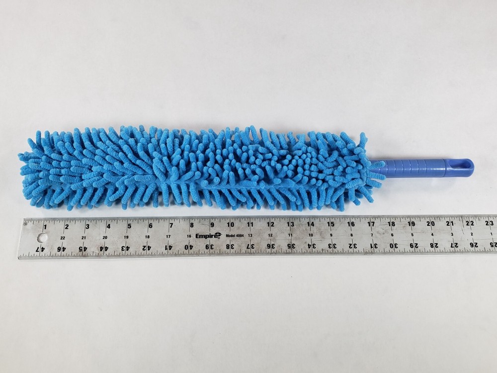 Long Blue Soft Microfiber 22" Flexible Bendable Duster With Handle