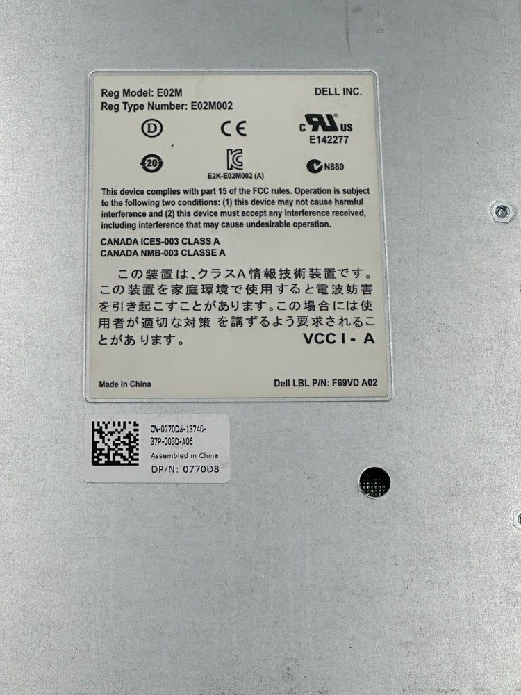 Dell D162J MD32 Series Raid Controller Module E02M E02M002 F69VD A01 untested