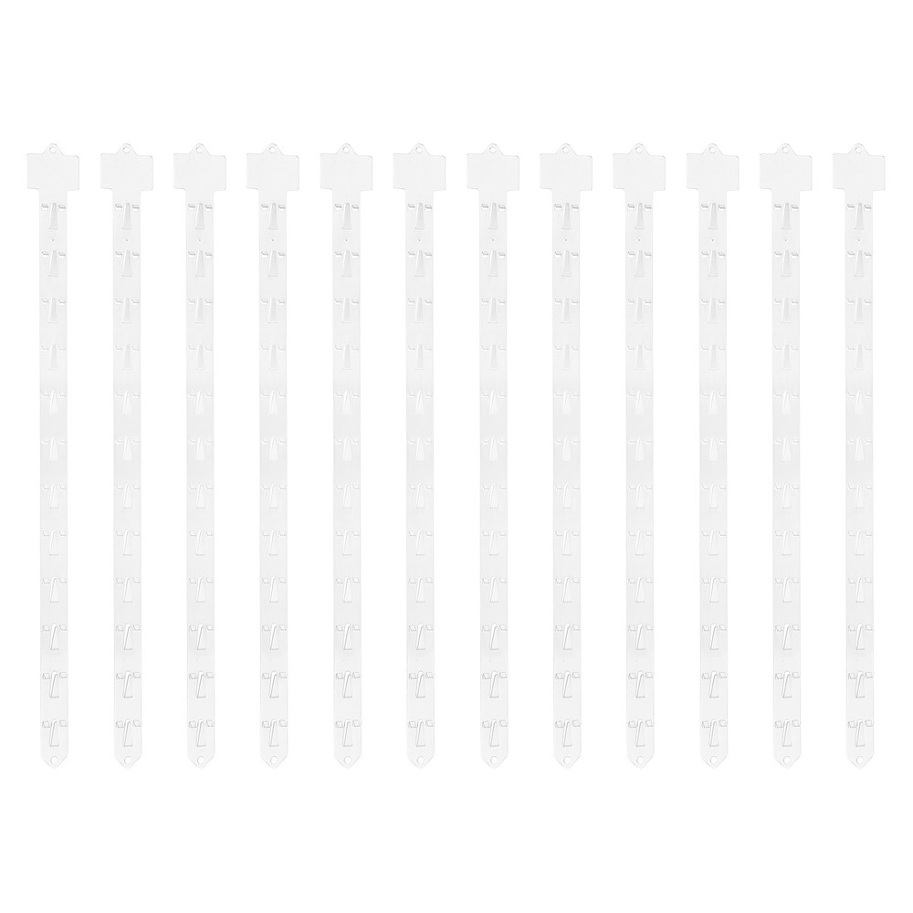 12Pcs Hanging Merchandise Strips, 24.8" Display Rack Stand, Clear