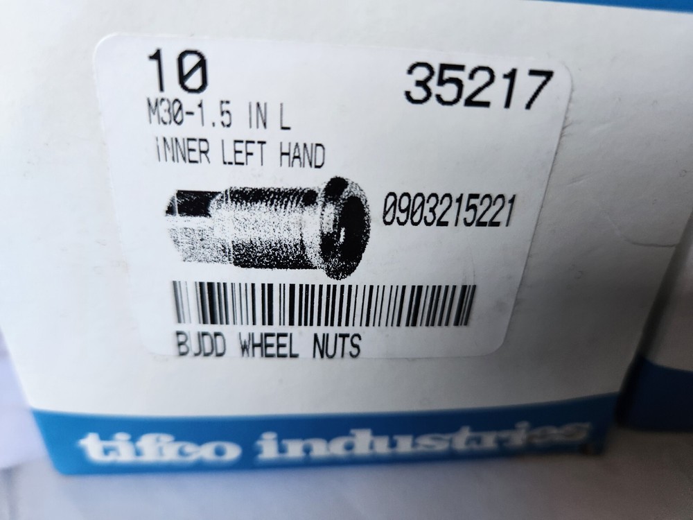 10/PACK Budd Wheel Nut inner left hand