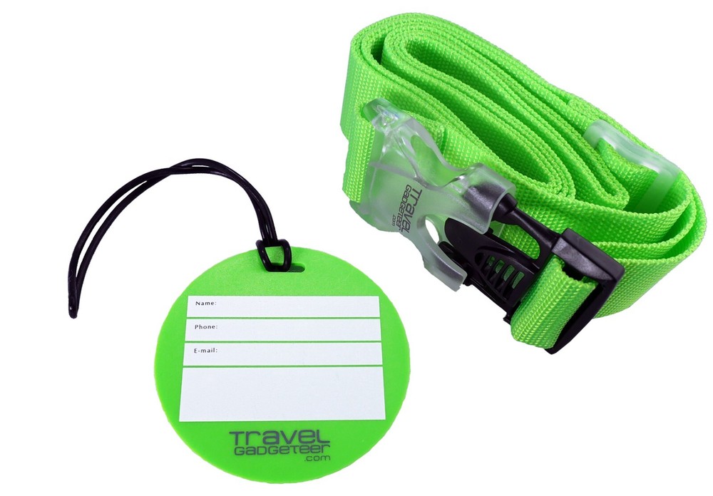 Heavy Duty Adjustable Luggage Strap + Matching TAG | BRIGHT COLORS