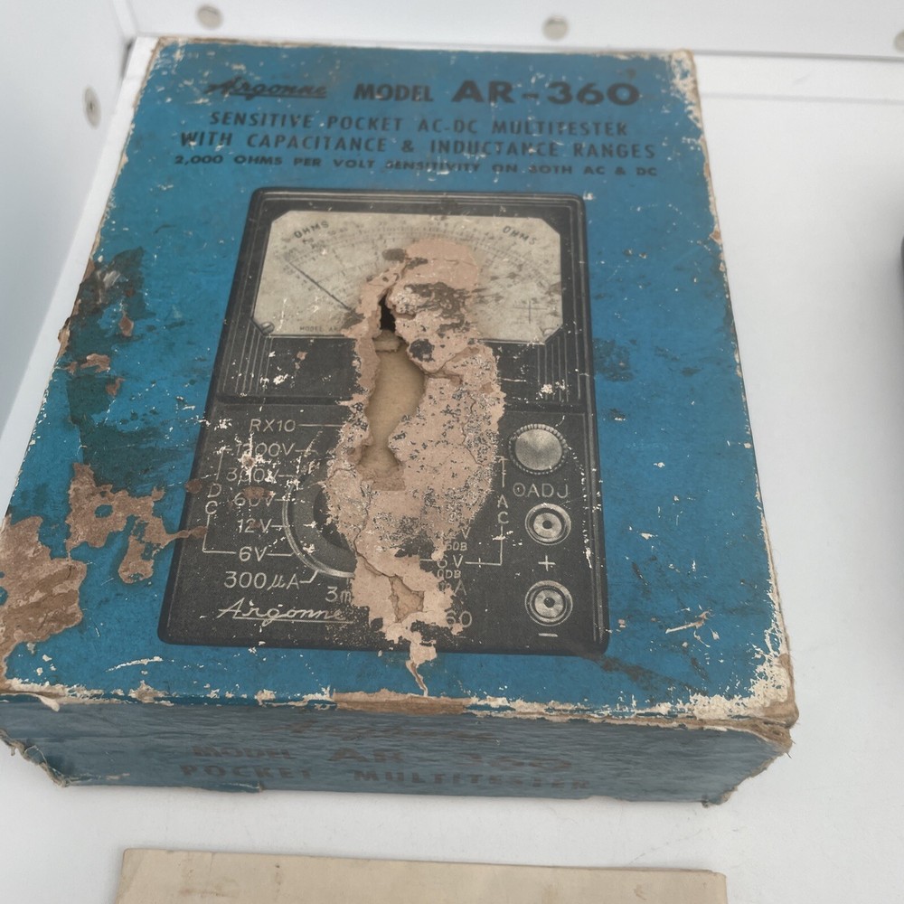 VTG Argonne Model AR-360 Multitester Gauge UNTESTED with Box Instructions